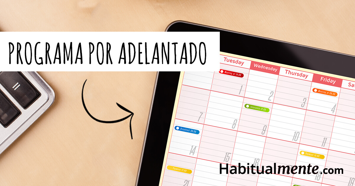 programa por adelantado
