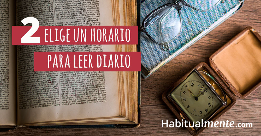 elige un horario para leer
