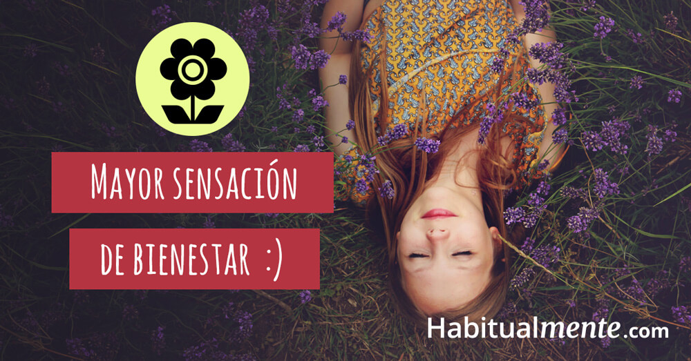 mayor sensación de bienestar