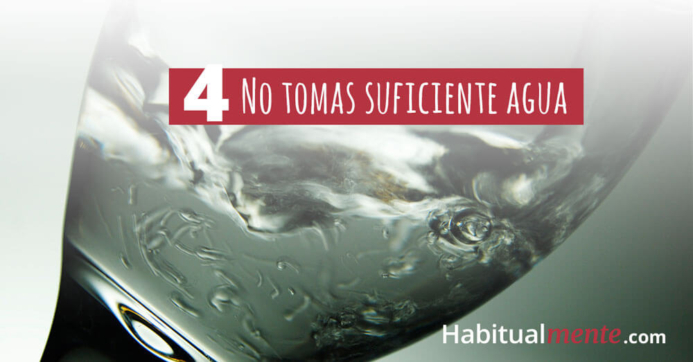 4 no tomas suficiente agua